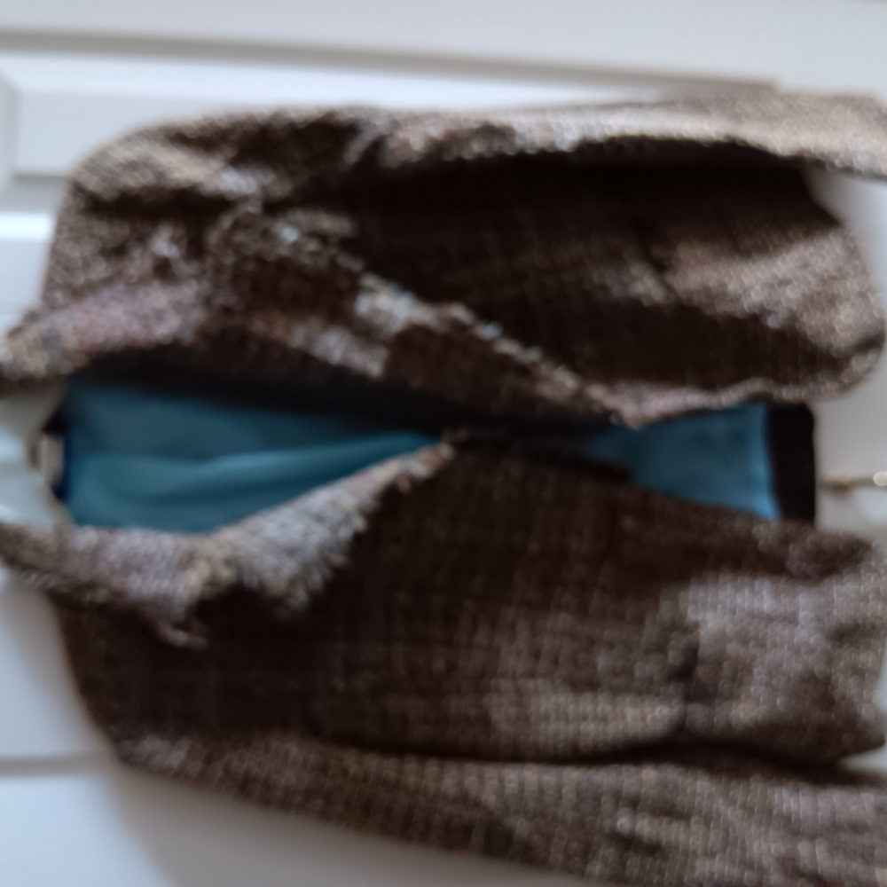 Brown Tweed Jacket with Blue Lining